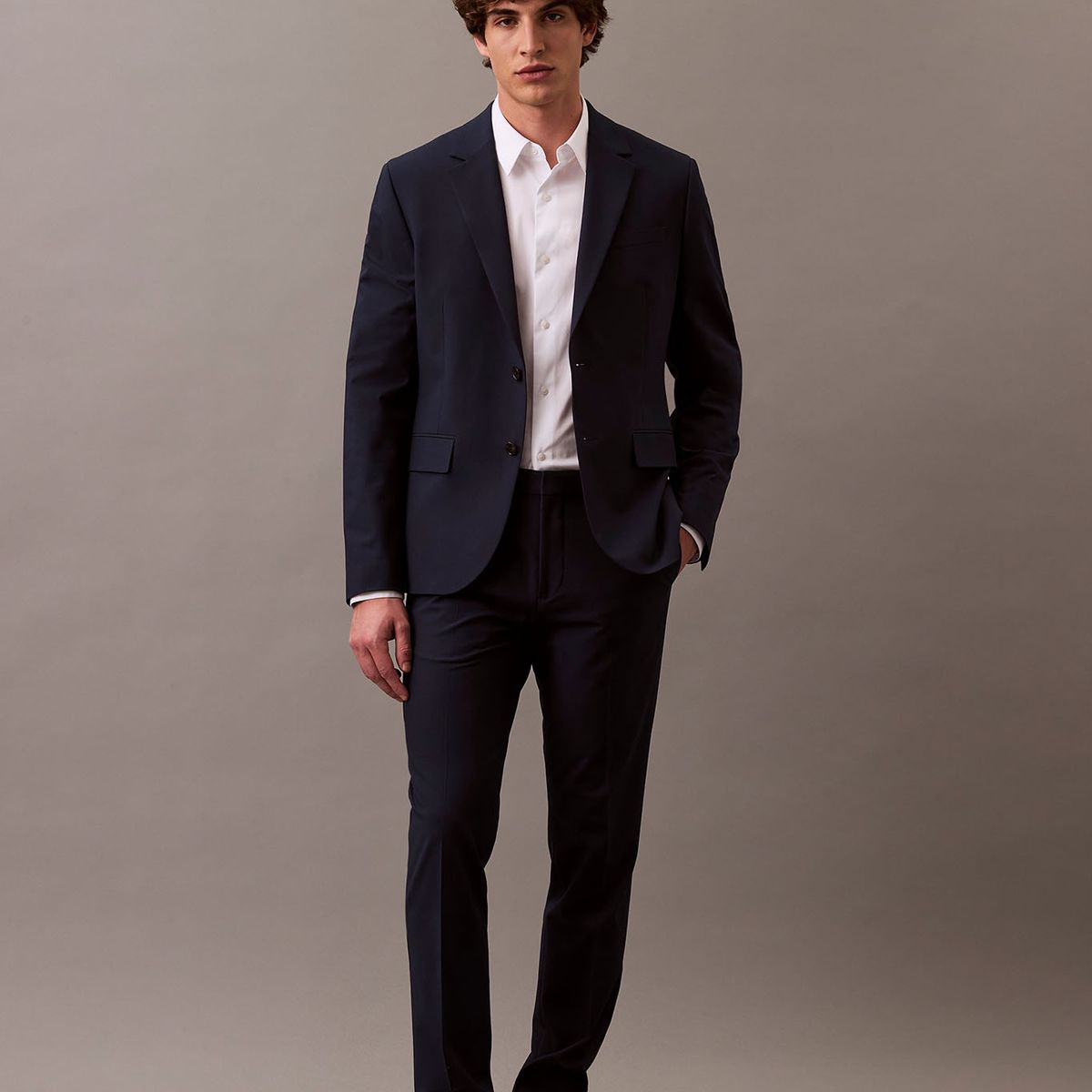 CALVIN KLEIN - Camisa Clásica Stretch Blanco Calvin Klein