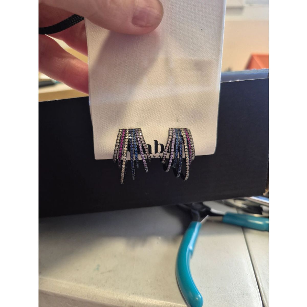 AMBAR JOYERIA - Aros Argolla Trenzada Bicolor 3 cm - Acero Inoxidable