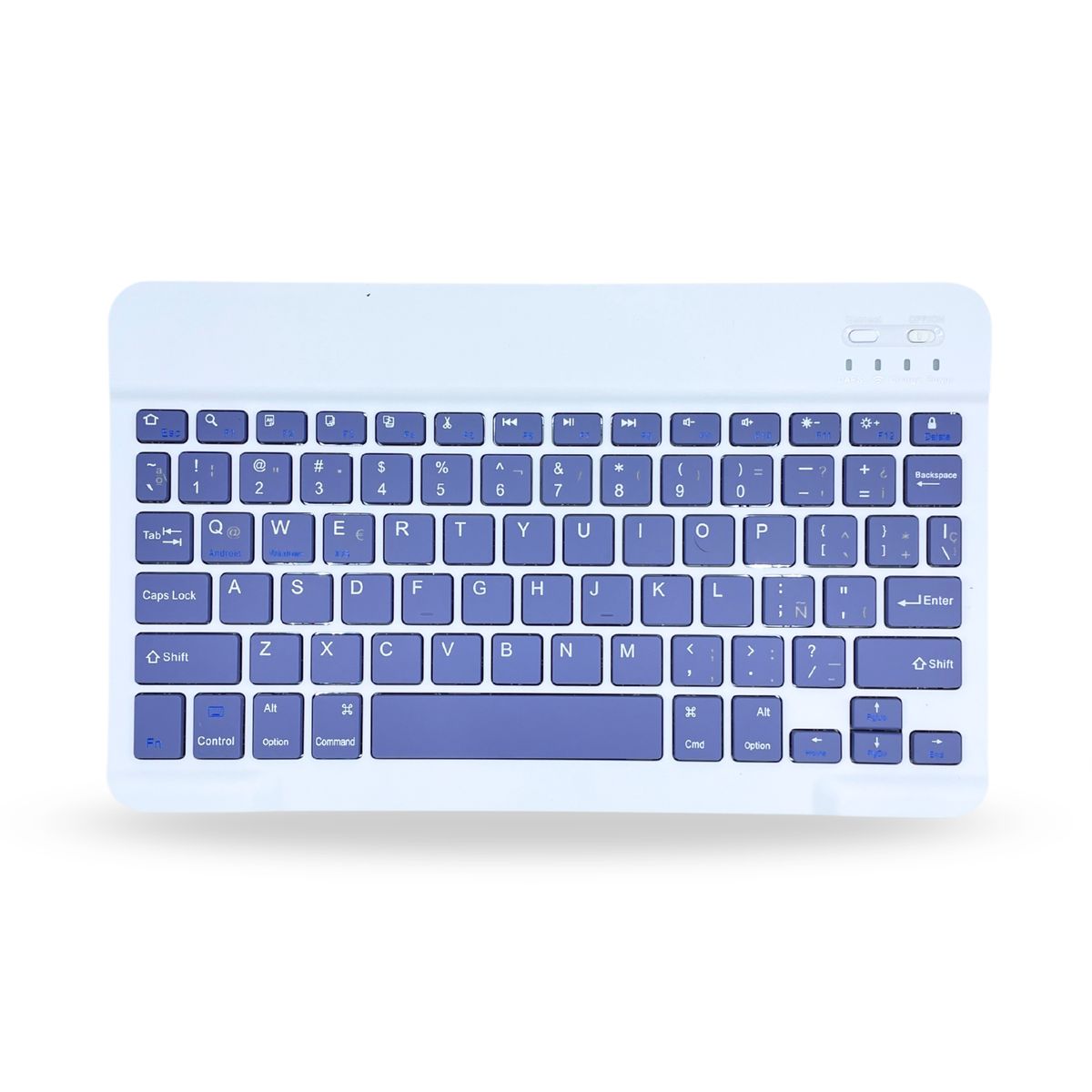 GENERICO - Teclado 12 " Bluetooth Para Tablet iPad letra Ñ - Morado Oscuro