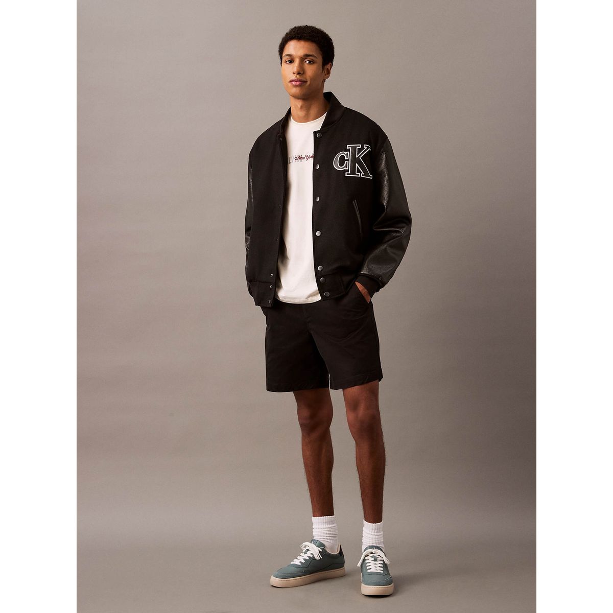 CALVIN KLEIN - Short Slim de Algodón Negro Calvin Klein