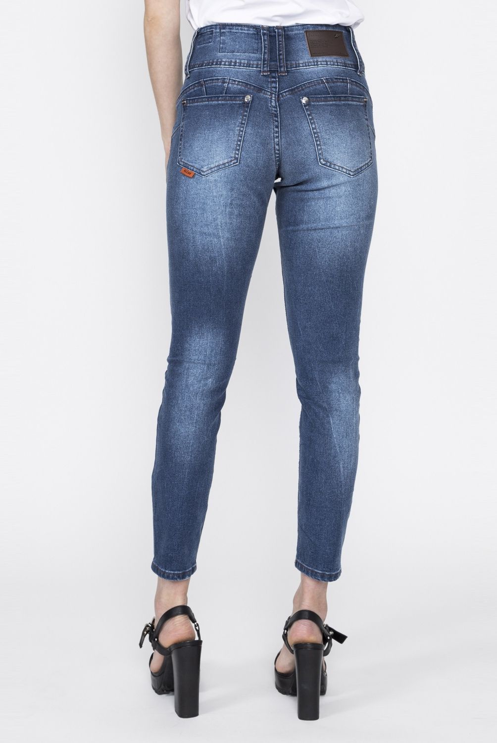 ELLUS - Jeans Leggins Tiro Medio Mujer Ellus