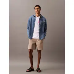 CALVIN KLEIN - Short Slim de Algodón Beige