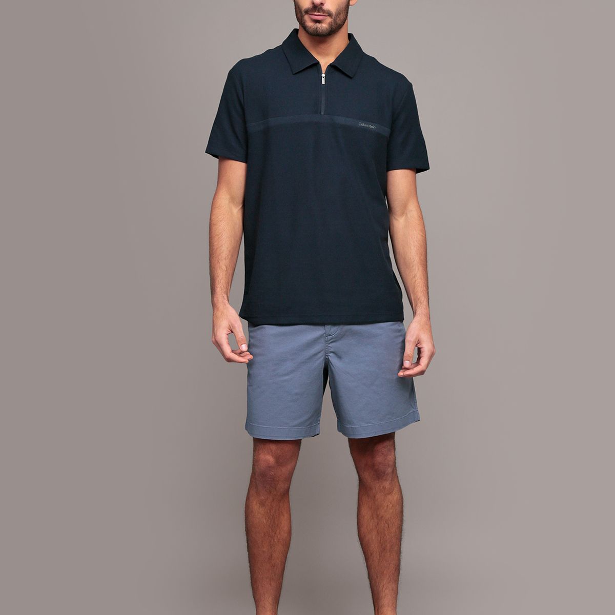 CALVIN KLEIN - Short Slim de Algodón Azul Calvin Klein