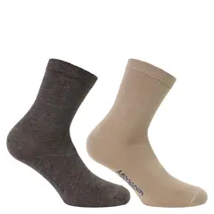 MONARCH - 2 Pares Calcetín Bamboo Basic Liso 2/4