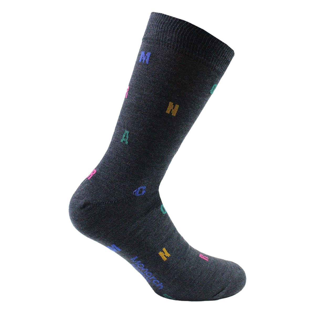 MONARCH - 2 Pares Calcetín Bamboo Letras Monarch