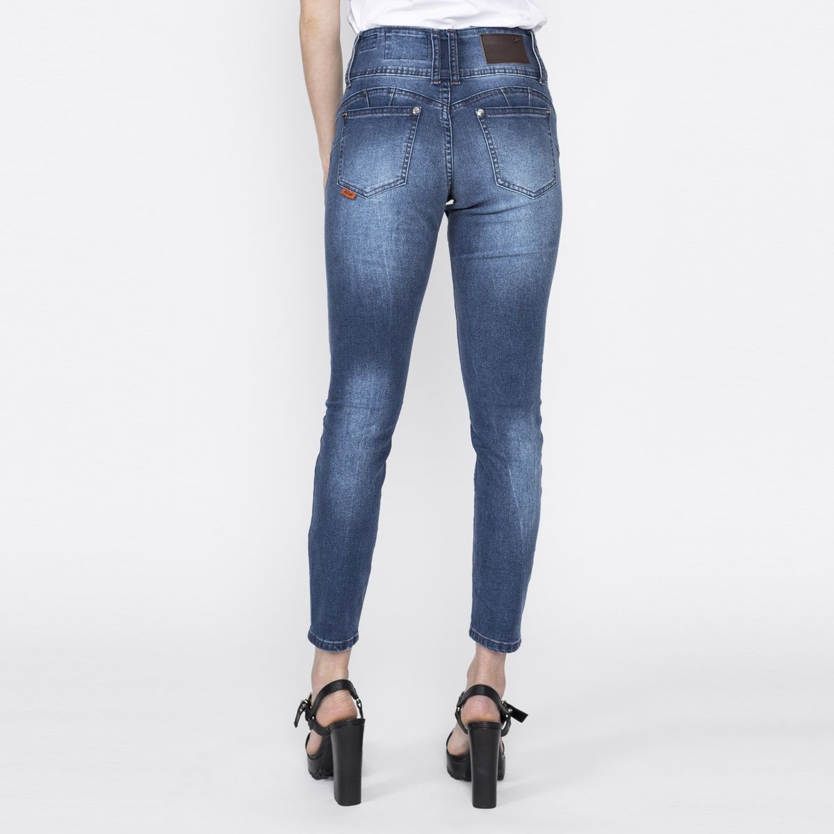 ELLUS - Jeans Leggins Tiro Medio Mujer Ellus
