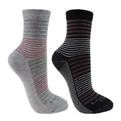 MONARCH - 2 Pares Calcetín Cobre Rayas