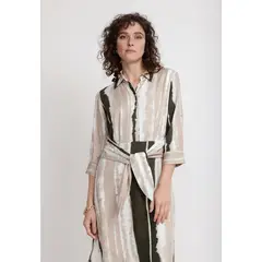 CANADIENNE - Vestido Mujer Anís Viscosa Safari