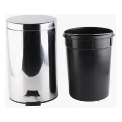 TAUMM - Basurero 12 Litros Acero Inoxidable Plateado