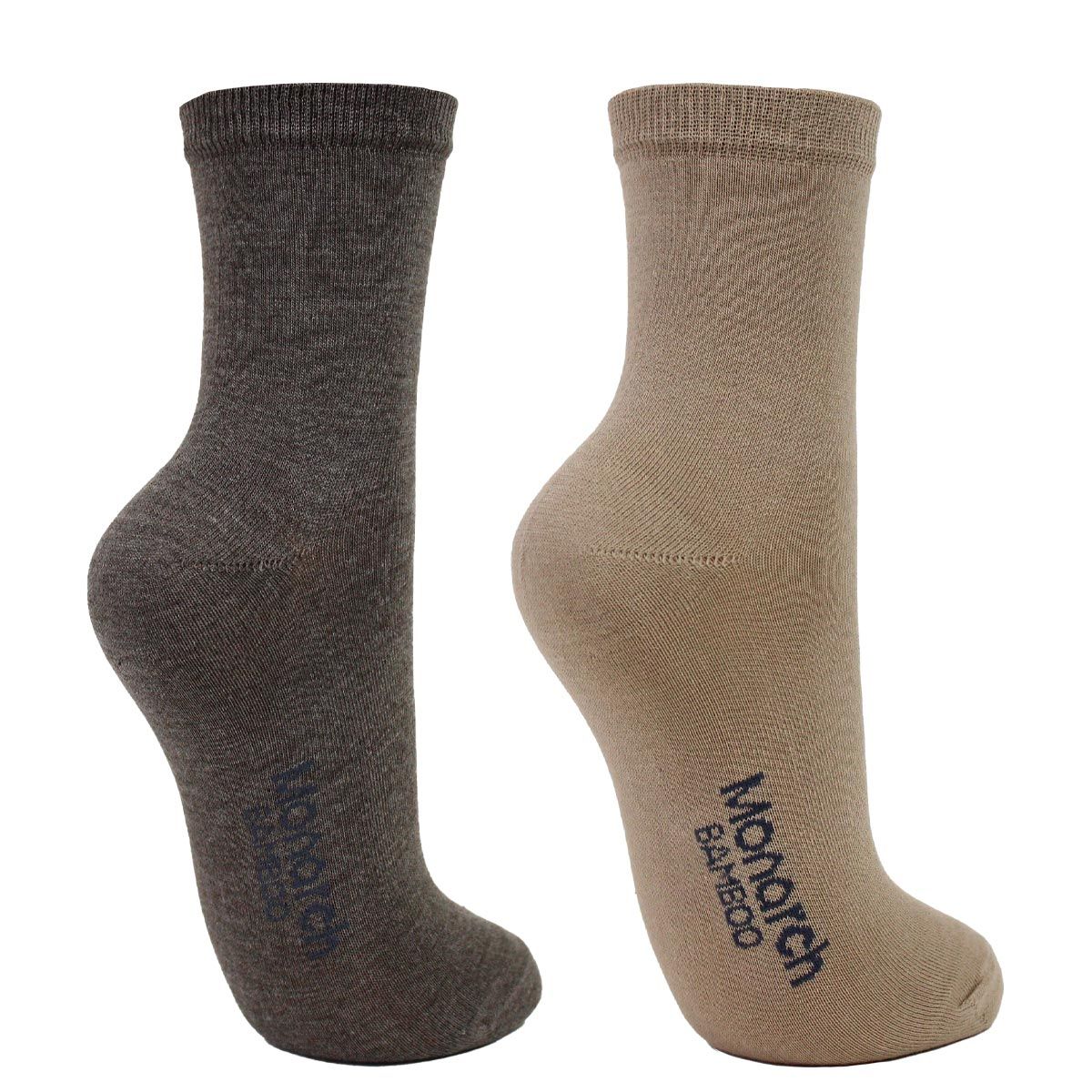 MONARCH - 2 Pares Calcetín Bamboo Basic Liso Monarch