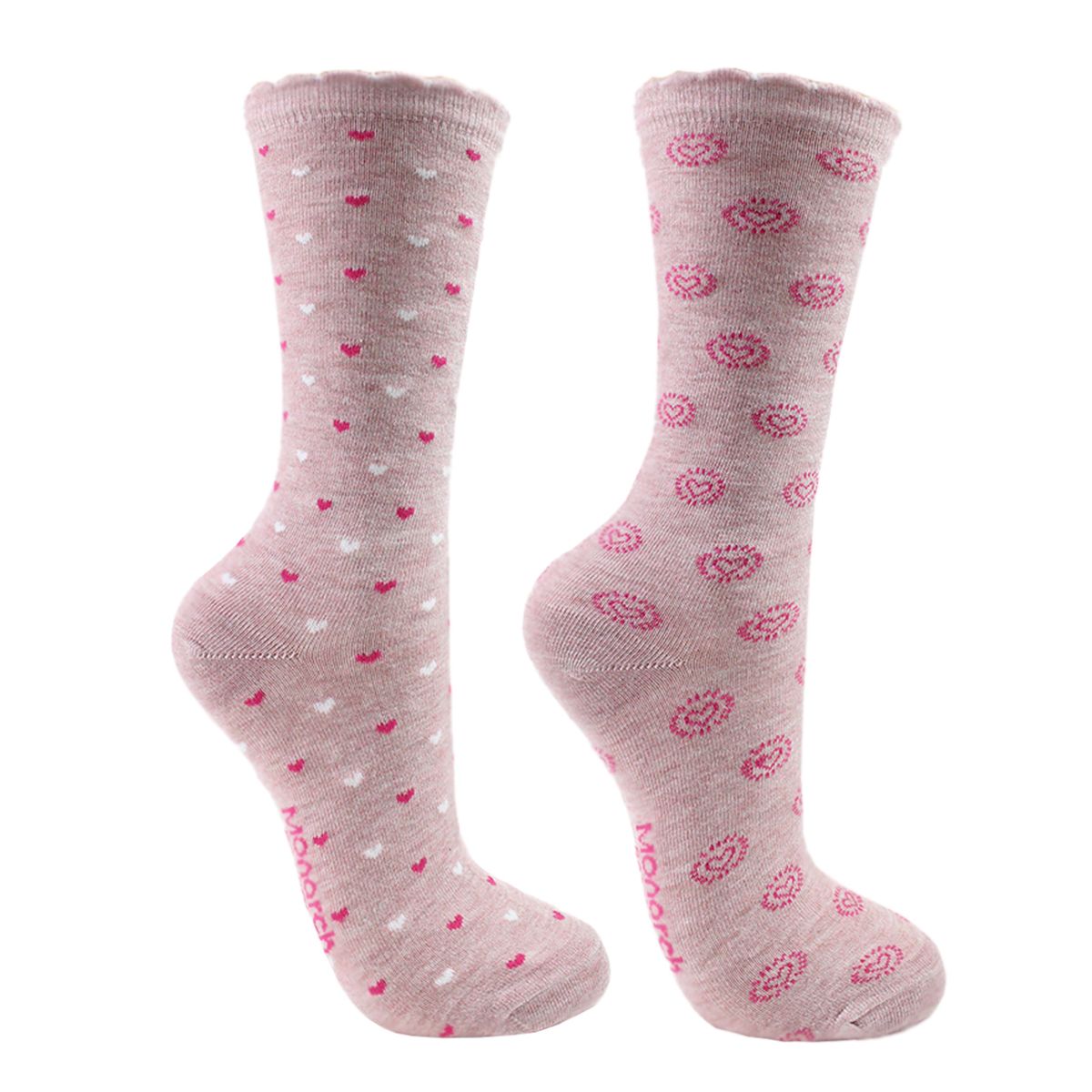MONARCH - 2 Pares Calcetín Bamboo Corazon Monarch