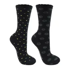 MONARCH - 2 Pares Calcetín Bamboo Corazon