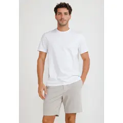 PERRY ELLIS - Polera Hombre Manga Corta Blanco 4HFK7127