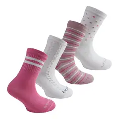 MONARCH - 4 Pares Calcetín Bamboo Niña Diseños Frutilla