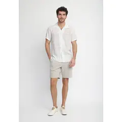 PERRY ELLIS - Camisa Hombre Manga Corta Estampada Blanco 4JRW7015