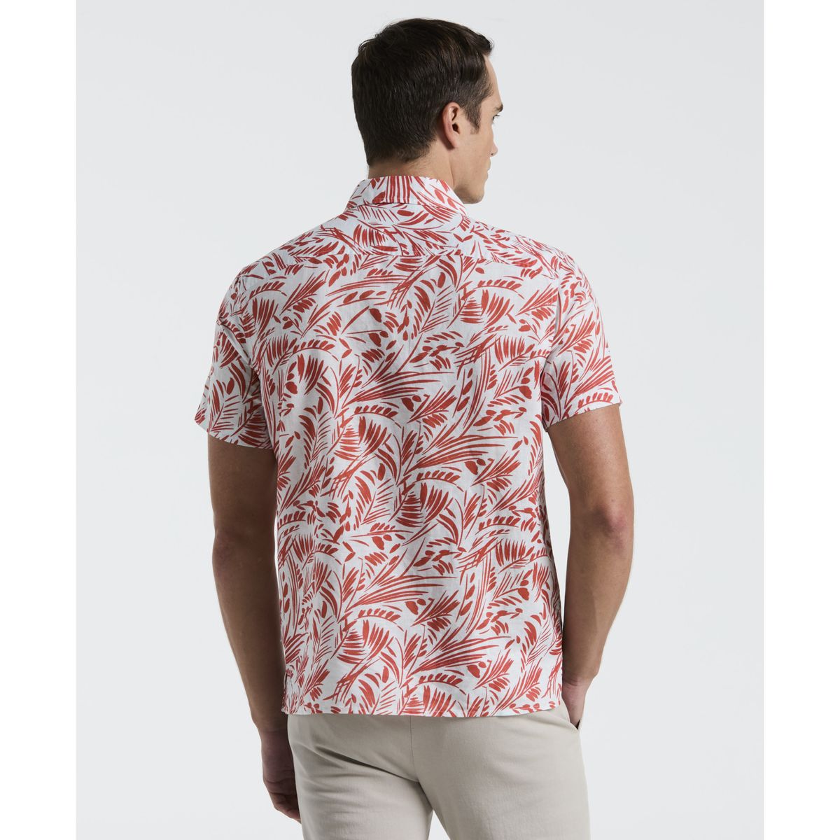 PERRY ELLIS - Camisa Hombre Manga Corta Estampada Coral