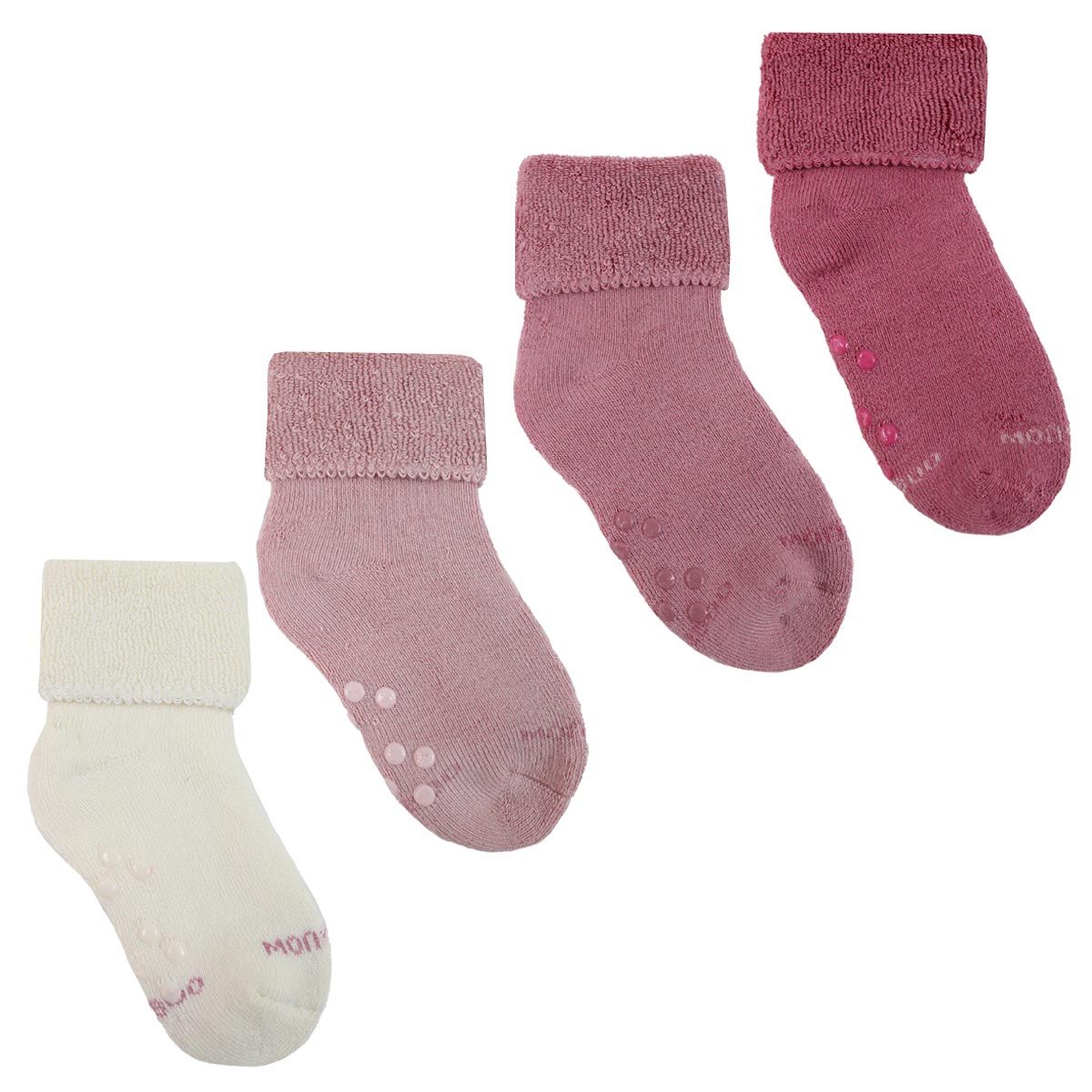 MONARCH - 4 Pares Calcetín Bebé Antideslizante Monarch