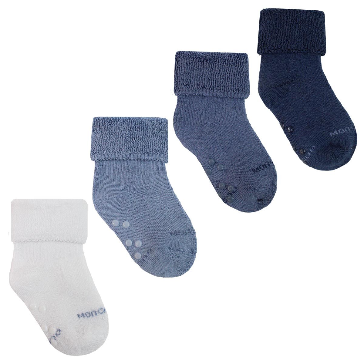 MONARCH - 4 Pares Calcetín Bebé Antideslizante Monarch