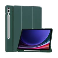 Fundas Con Porta Lápiz Para Galaxy Tab S6 Lite - Verde Oscuro