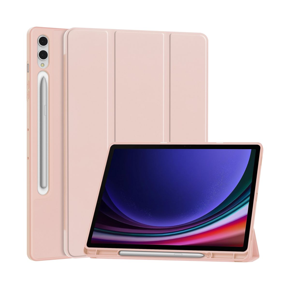GENERICO - Fundas Con Porta Lápiz Para Galaxy Tab S6 Lite - Rosa Palo