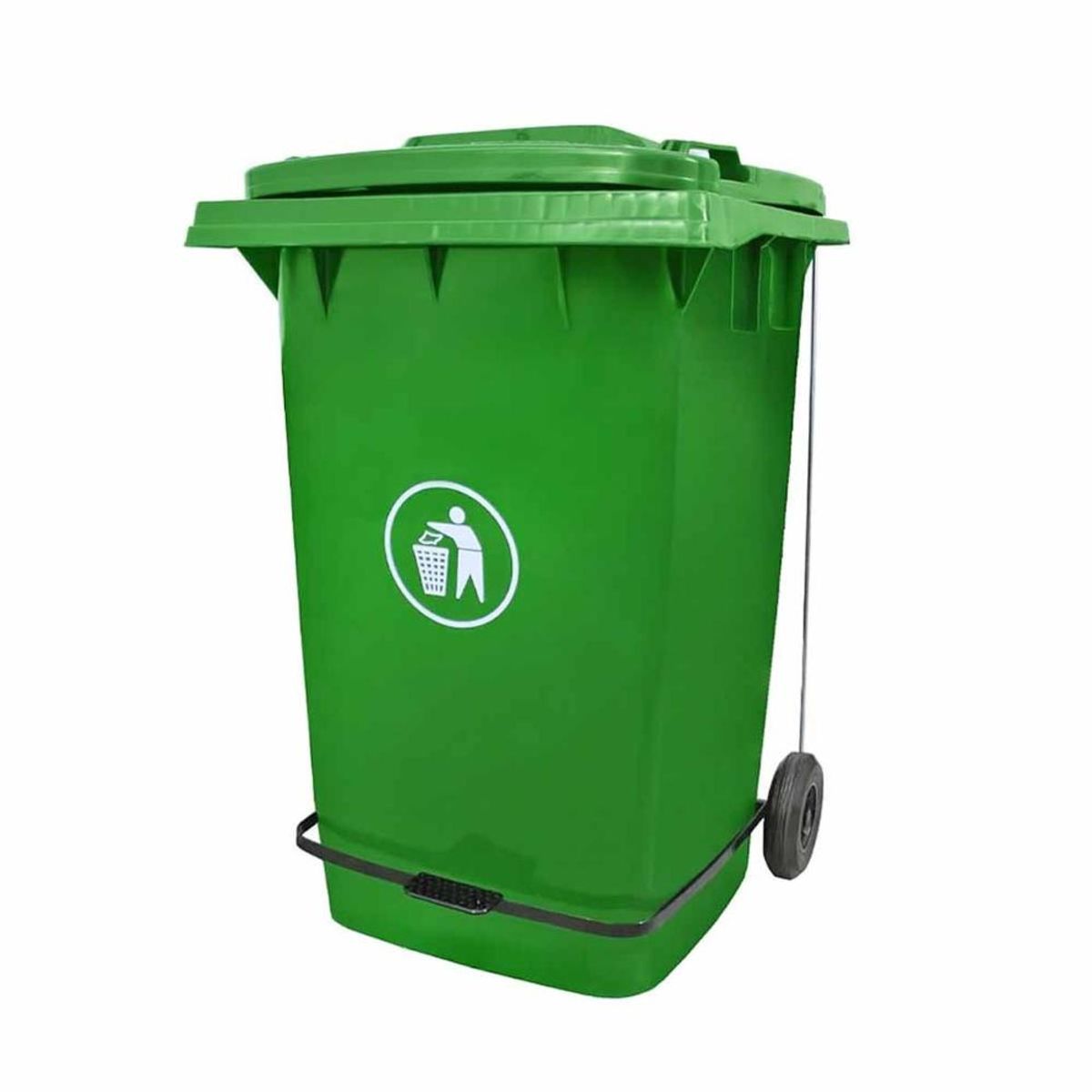 IMAS - CONTENEDOR 360 LITROS CON PEDAL COLOR VERDE