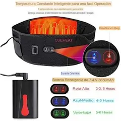 MOVI - FAJA LUMBAR CON 3 NIVELESD E CALOR Y BOLSILLO PARA PONER GEL FRIO