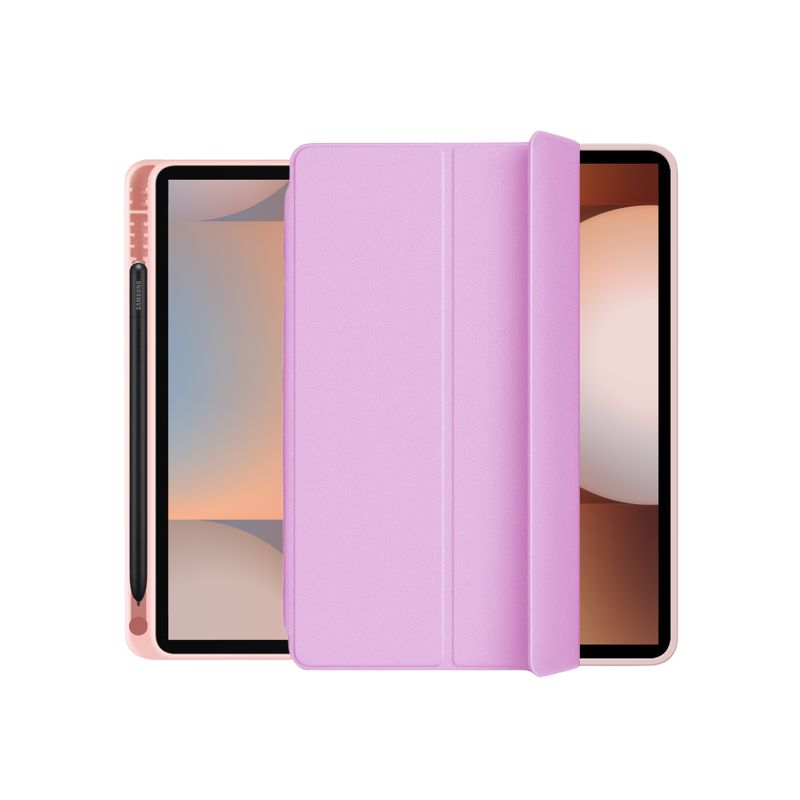 GENERICO - Fundas Con Porta Lapiz Para Galaxy Tab S7-S8-S9-S9Fe-S10Fe - Rosado