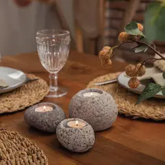 GENERICO - Portavela piedra esfera fustera