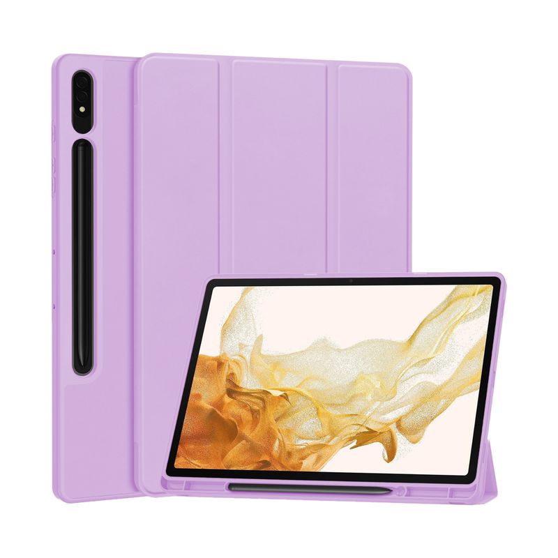 GENERICO - Fundas Con Porta Lapiz Para Galaxy Tab S7-S8-S9-S9Fe-S10Fe - Lavanda