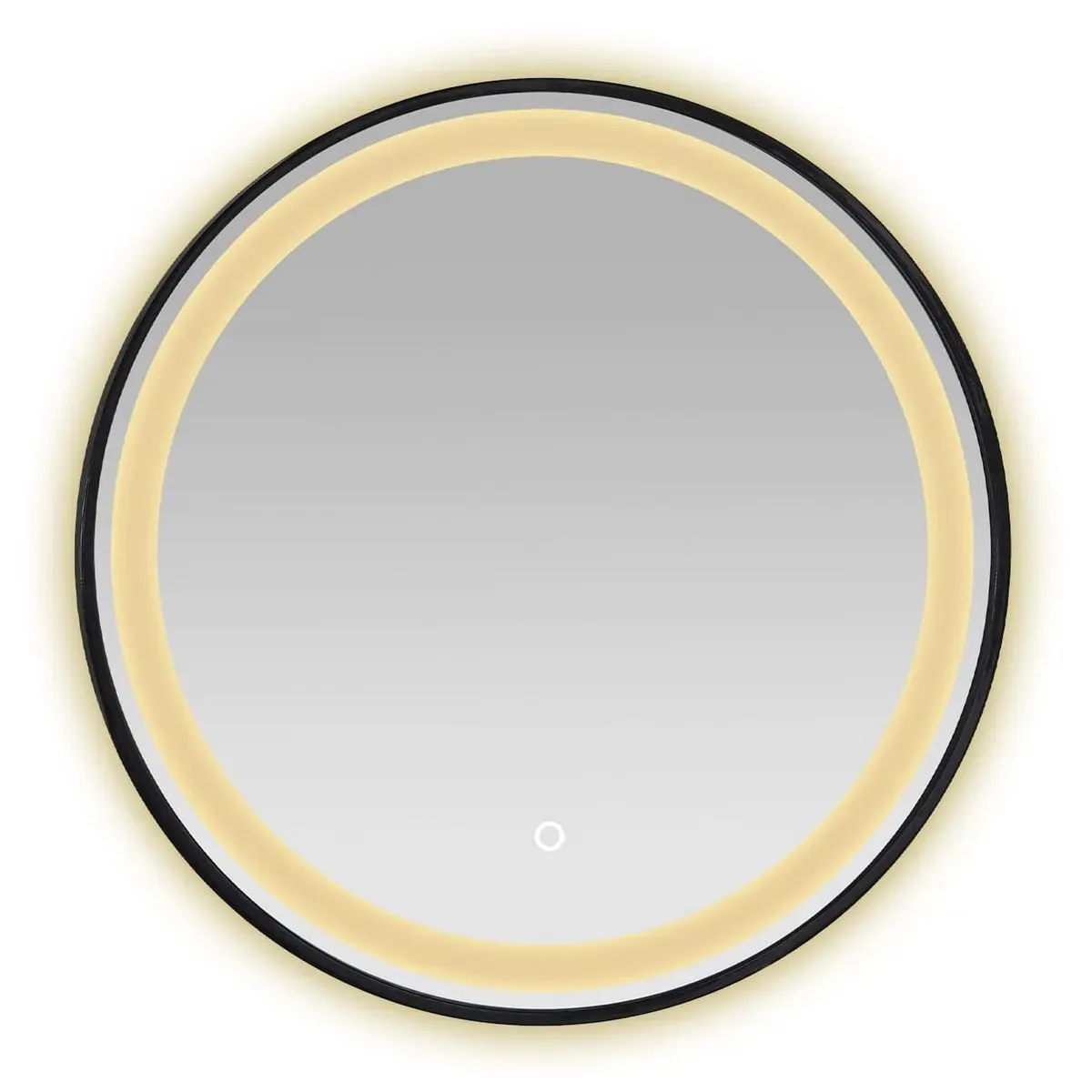 TAUMM - Espejo Circular 60 cm LED 3 Tonos Luz Borde Metal