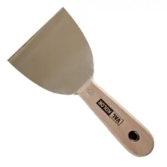 GENERICO - Espátula Profesional 4 Pulgadas Mango Madera Valkolor