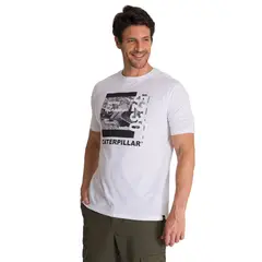 CAT - Polera Manga Corta Hombre Everyday Workwear Blanco