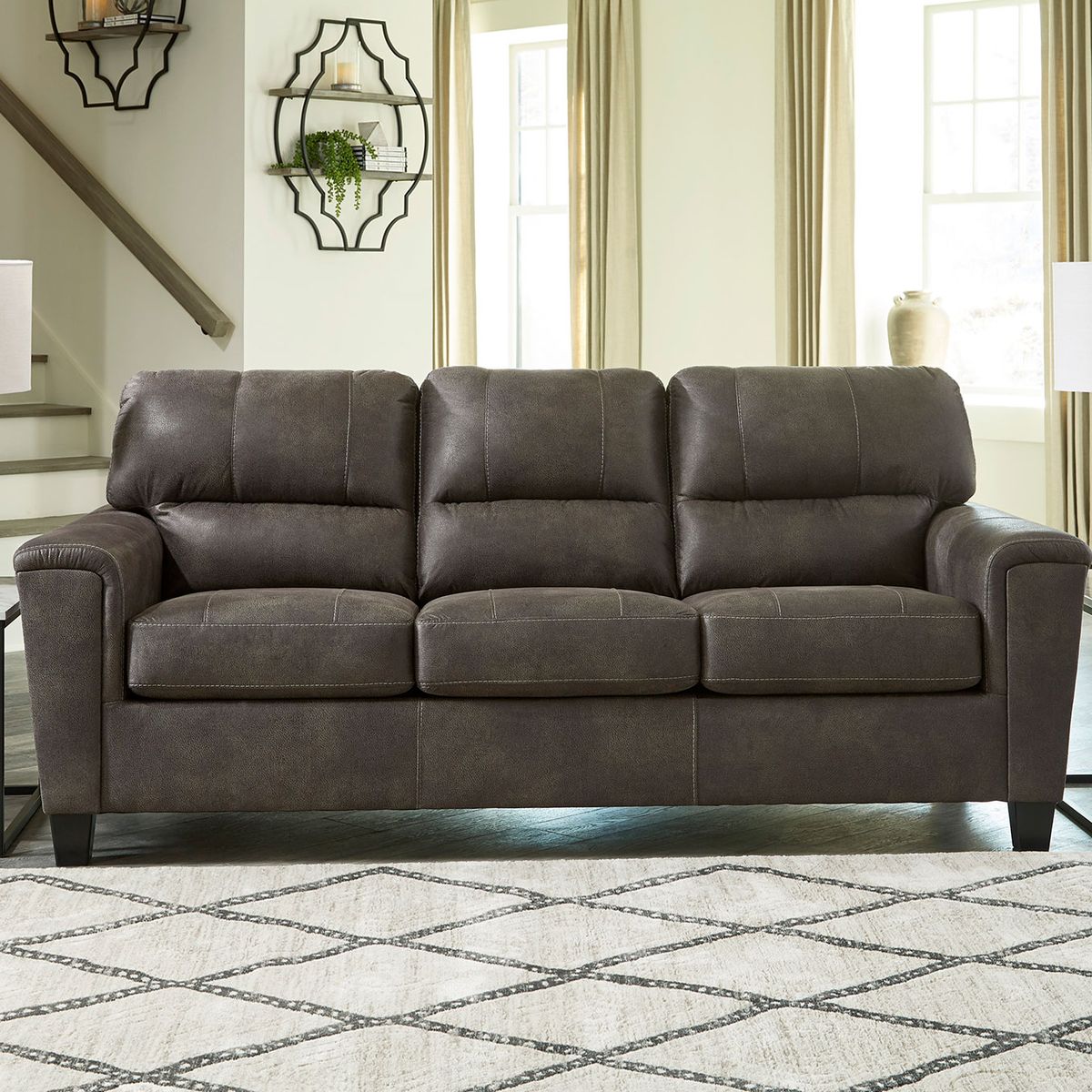 ASHLEY - Sofá 3 cuerpos Navi smoke