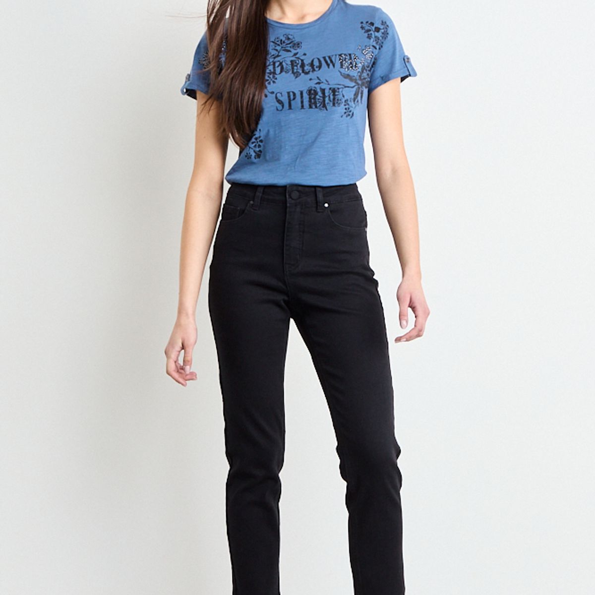 IO - Jeans Skinny Mujer Negro Io