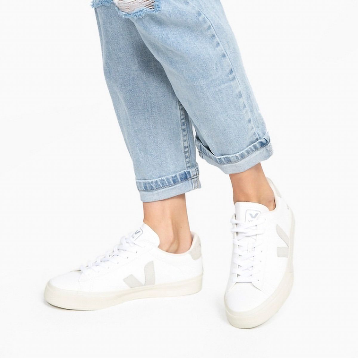 VEJA - Campo Zapatilla Urbana Mujer Cuero Negro Veja