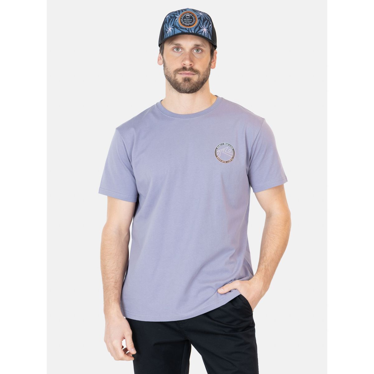 RUSTY - Polera MC Crash Morado Hombre Rusty