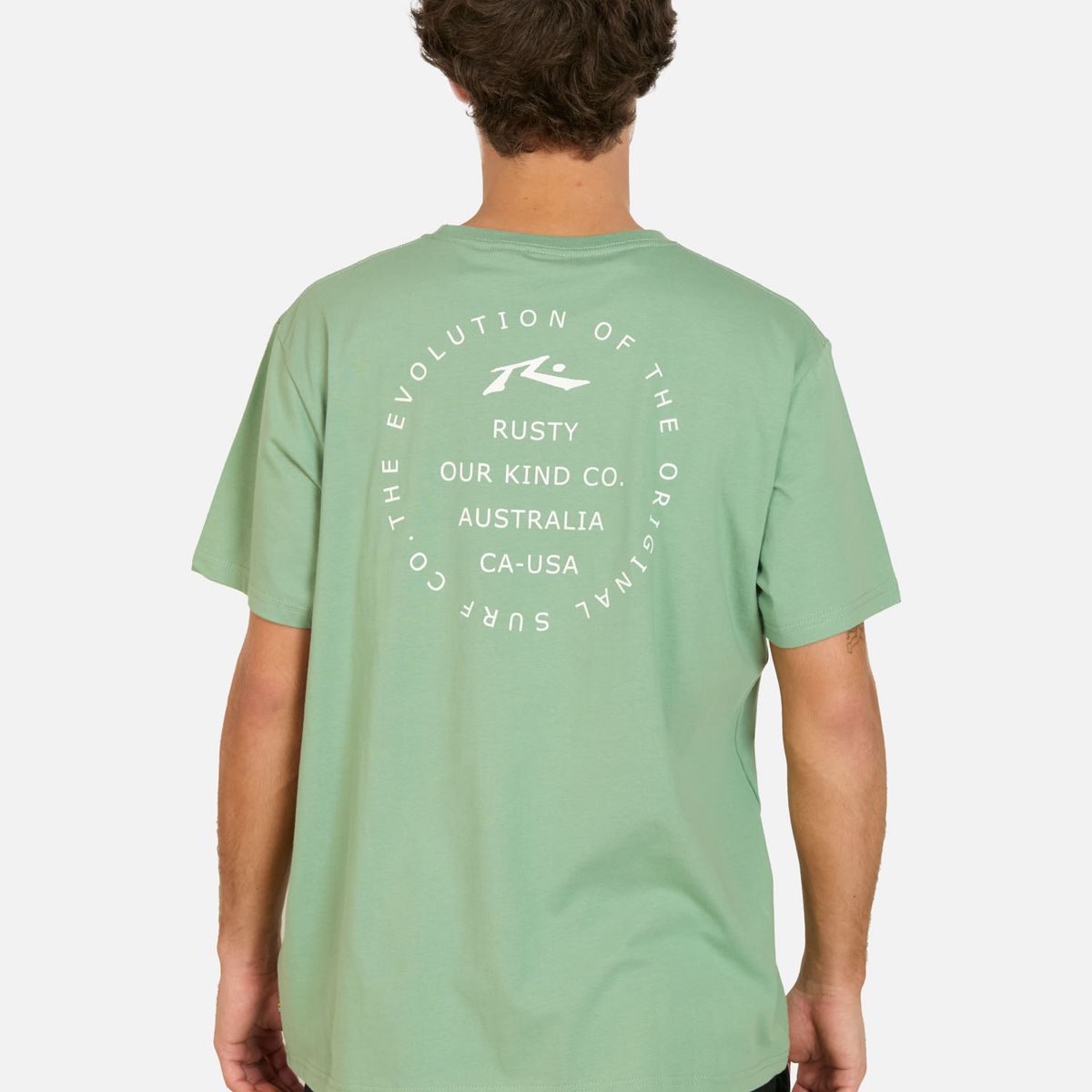 RUSTY - Polera MC Drift Verde Hombre Rusty