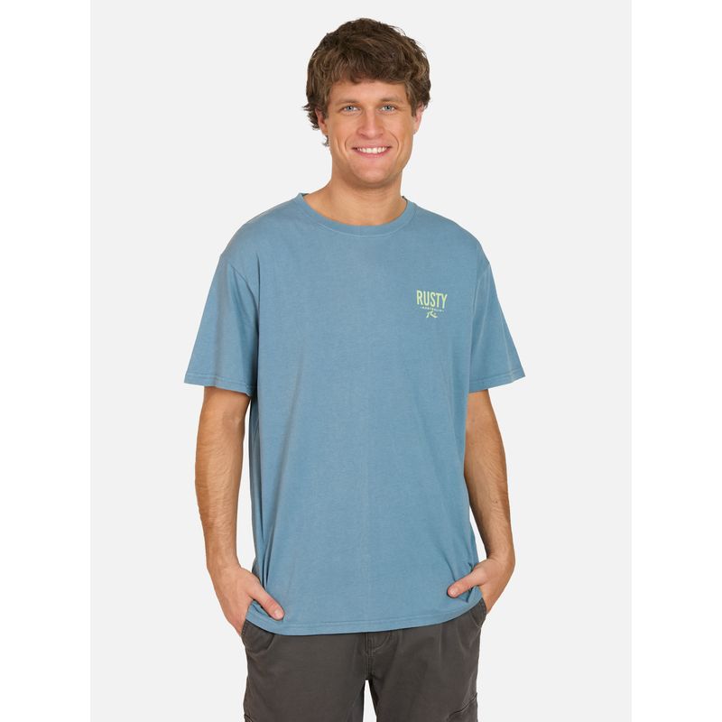 RUSTY - Polera MC Firn Azul Hombre Rusty