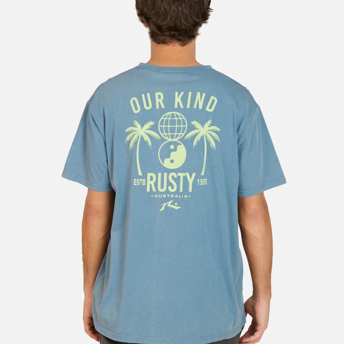 RUSTY - Polera MC Firn Azul Hombre Rusty