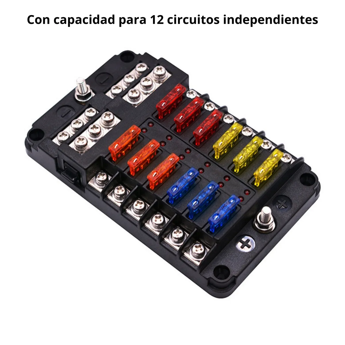 GENERICO - Bloque De Fusibles De 12 Vías Ato/atc Con Indicador Led