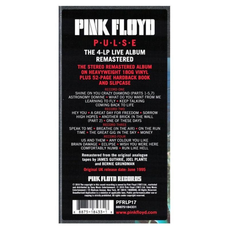 GENERICO - PINK FLOYD - PULSE 4LP BOXSET  VINILO
