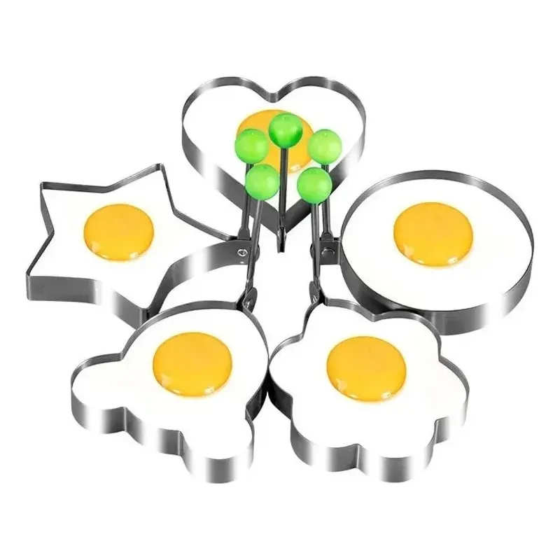 GENERICO - Pack X5 Diseños Moldes Para Hacer Huevos Fritos Cocina