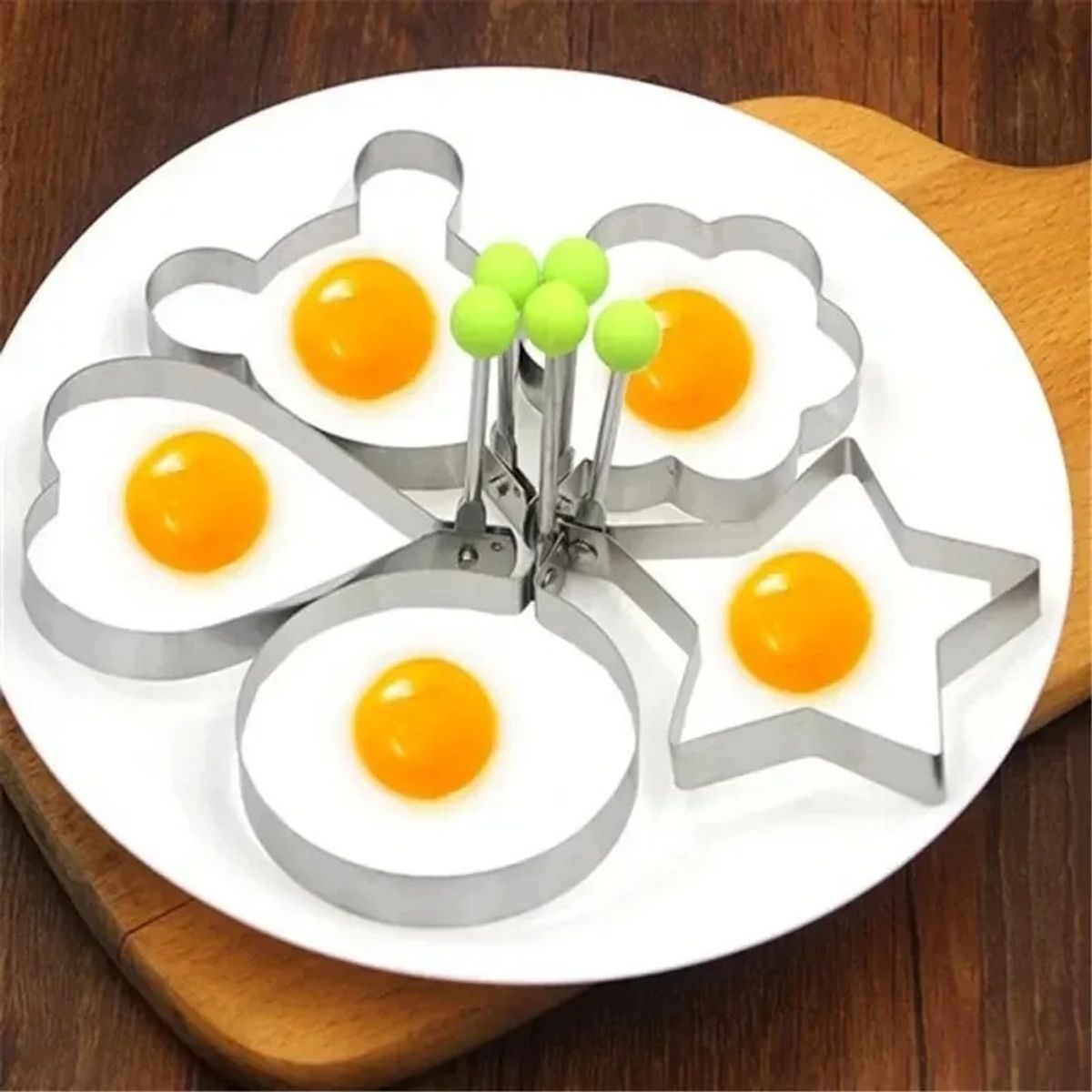GENERICO - Pack X5 Diseños Moldes Para Hacer Huevos Fritos Cocina