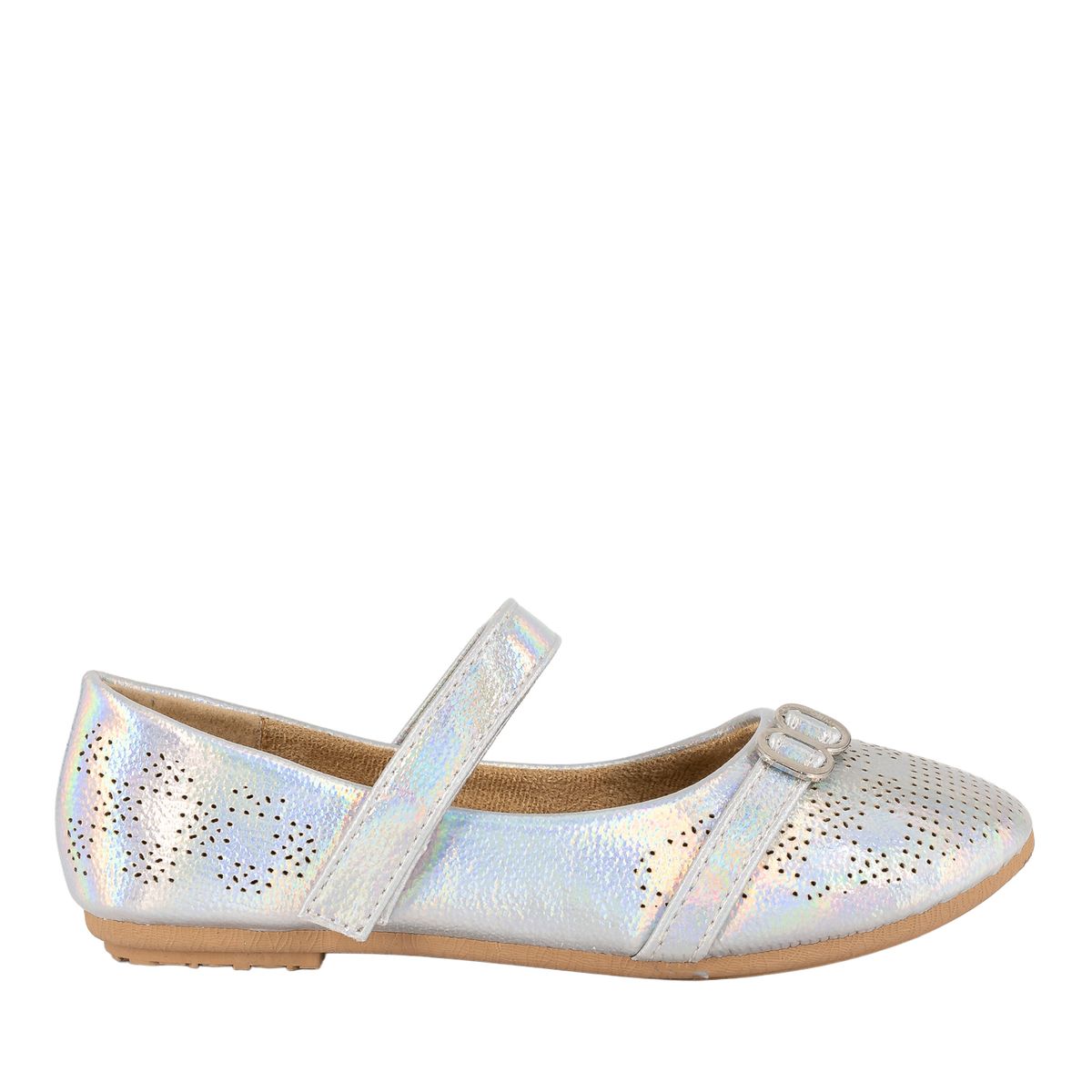 BAMBOO - Ballerina Niña Plateado Lana Bamboo