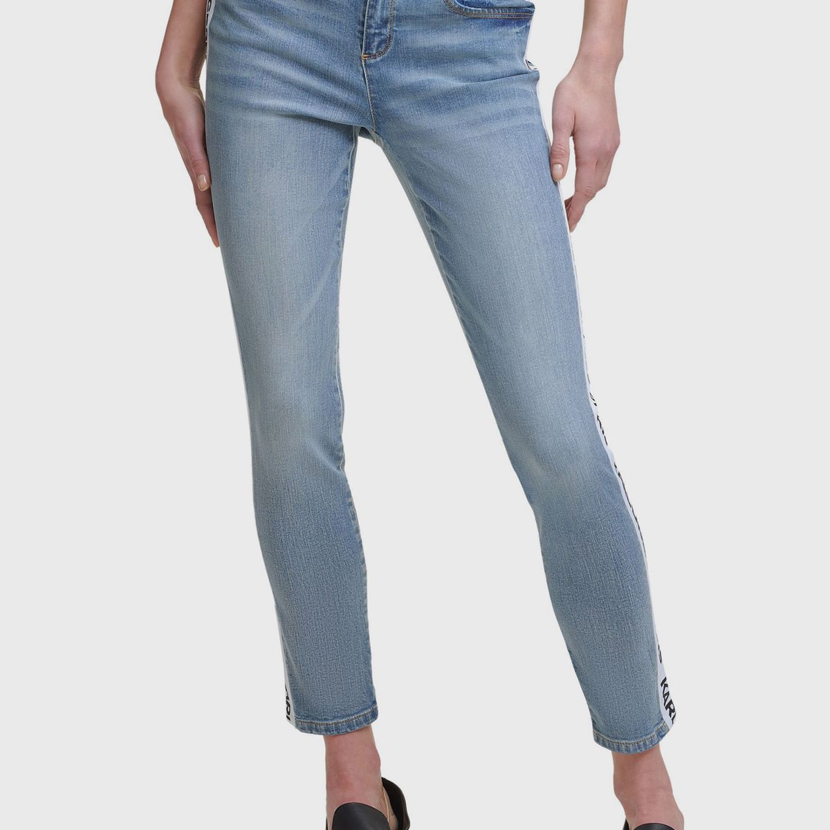KARL LAGERFELD - Jeans con tiras laterales Azul Karl Lagerfeld