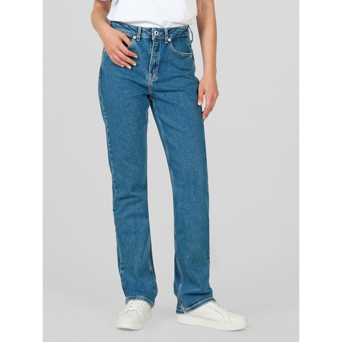 KARL LAGERFELD - Jeans straight de talle alto
