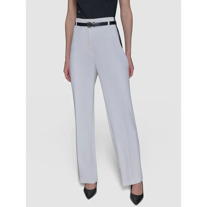KARL LAGERFELD - Pantalón de pierna ancha con detalles en contraste