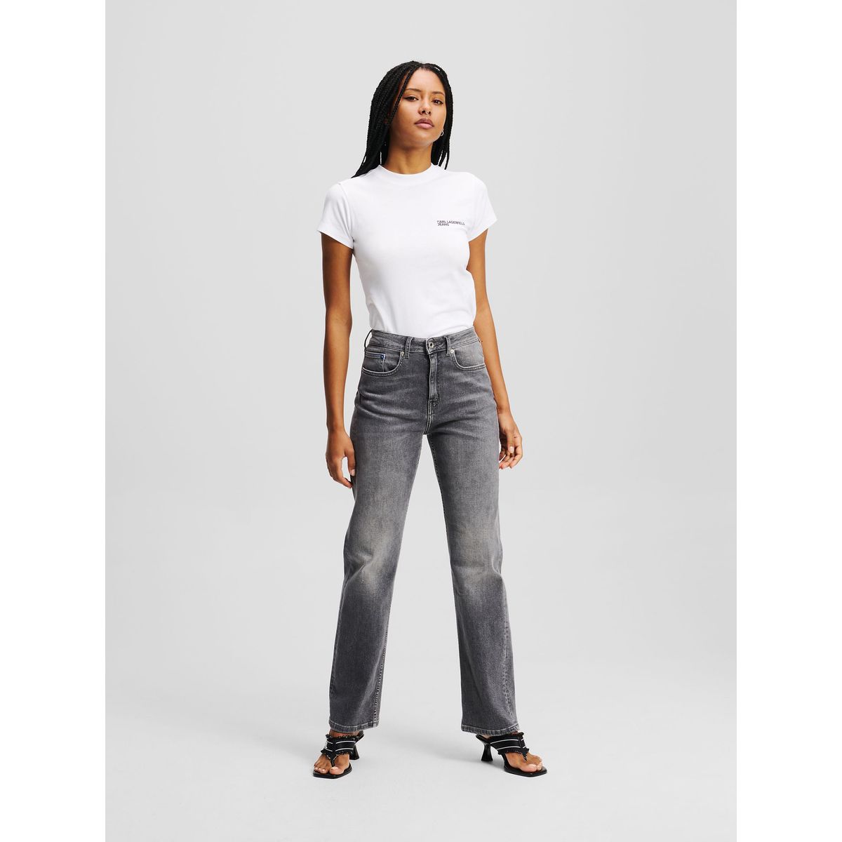 KARL LAGERFELD - Jeans rectos de talle alto