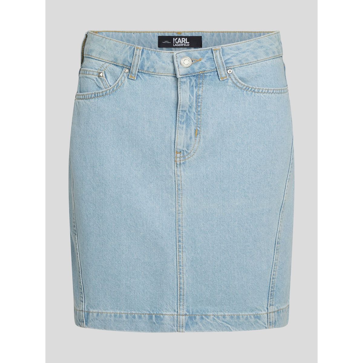 KARL LAGERFELD - Falda denim con logo block