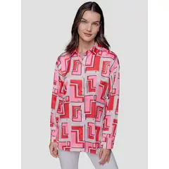 KARL LAGERFELD - Camisa oversize utility con estampado